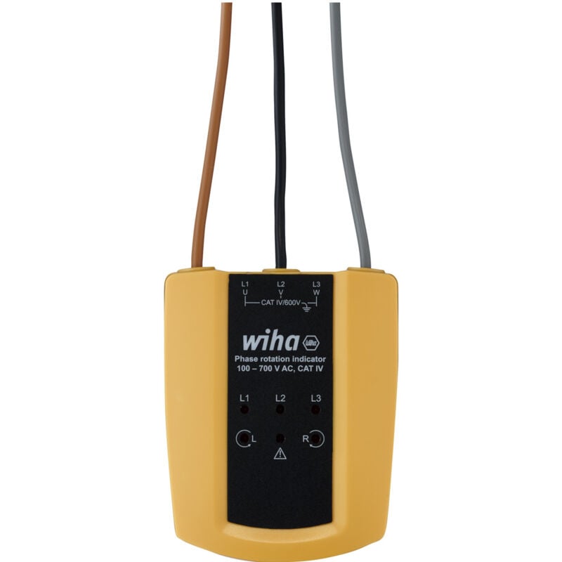foto del prodotto wiha indicatore di direzione campo rotante 100 700 v ac, cat iv 45221 