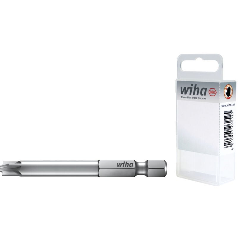 foto del prodotto wiha inserto professional 70 mm positivo negativo pozidriv 1 4 e6,3 in custodia 2 pz. 36082 