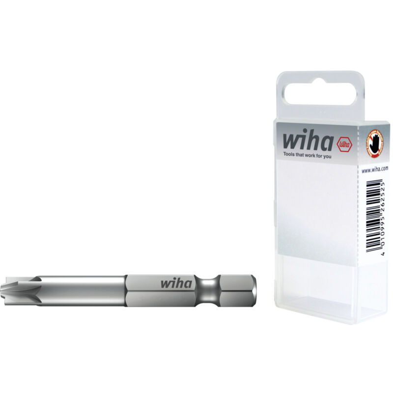 foto del prodotto wiha inserto professional 70 mm positivo negativo pozidriv 1 4 e6,3 in custodia 2 pz. 36086 