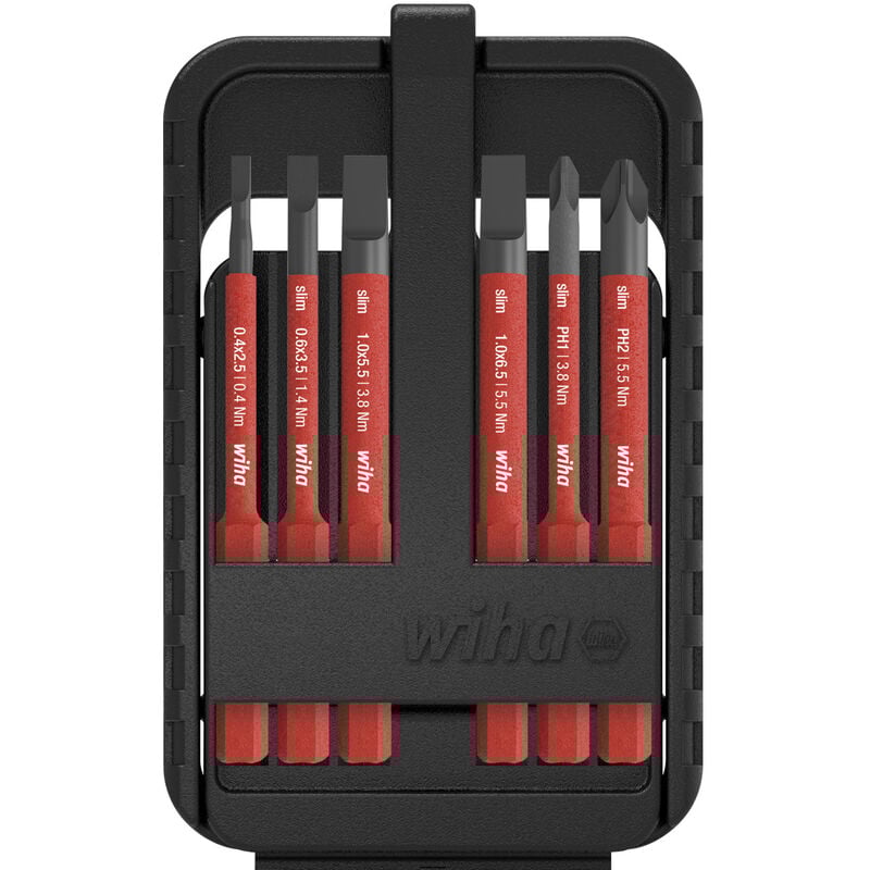 foto del prodotto wiha - inserto set slimbit electric a taglio, phillips 6 pz. 43159