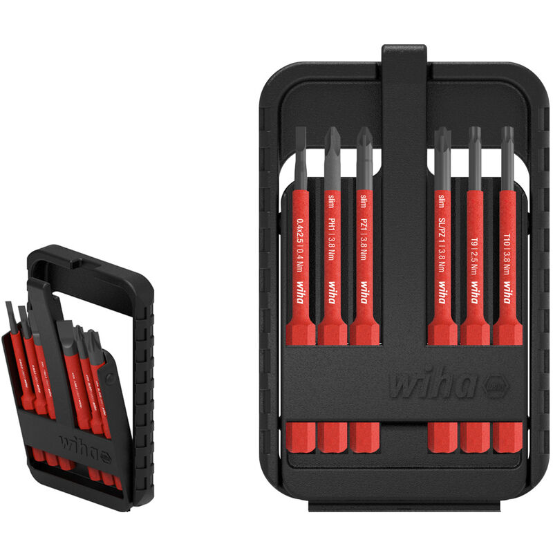foto del prodotto wiha inserto set slimbit electric assortito, 6 pz. 44366 