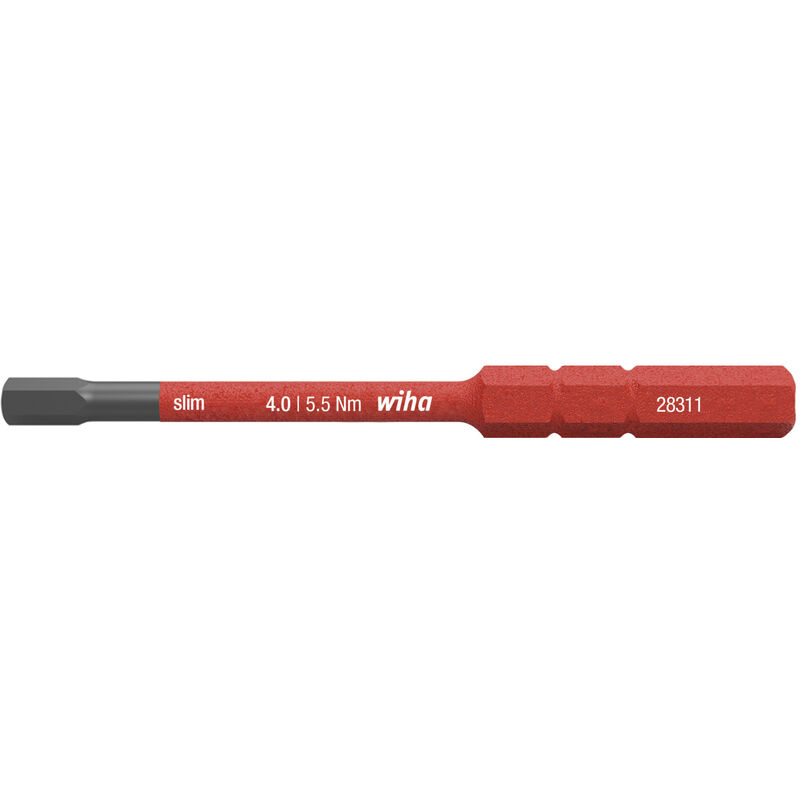 foto del prodotto wiha inserto slimbit electric esagonale 4.0 mm x 75 mm 37225 