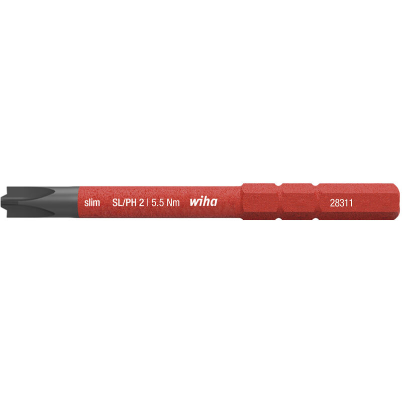 foto del prodotto wiha inserto slimbit electric positivo negativo phillips sl ph2 x 75 mm 34588 