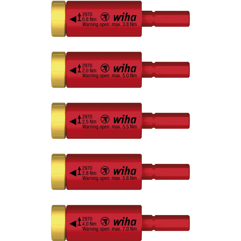 foto del prodotto wiha set di adattatore dinamometrico easytorque electric per slimbit e supporto slimvario , 5 pz. 41479 