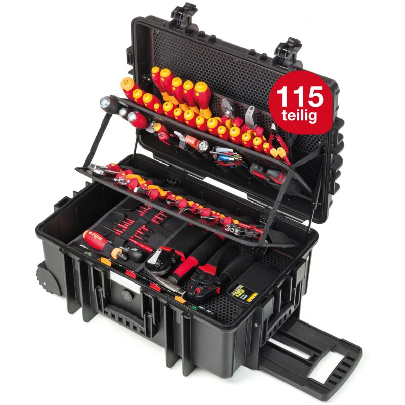 foto del prodotto wiha set di attrezzi per elettricisti competence xxl ii misto 115 pezzi incl. custodia 42069 