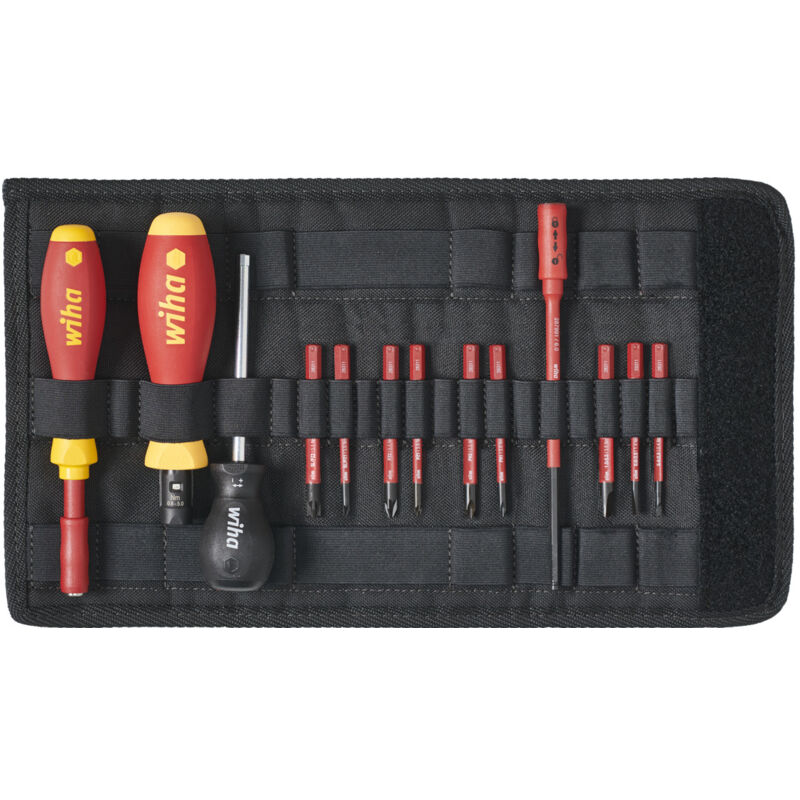 foto del prodotto wiha set di giravite dinamometrici torquevario s electric 0,8 5,0 nm assortiti 14 pz. campo di coppia meccanica a regolazione variabile con borsa