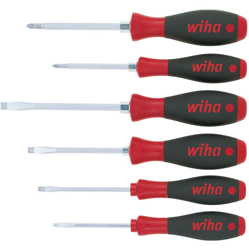 foto del prodotto wiha set di giravite softfinish a taglio, phillips, 6 pz., con attacco esagonale 21248 