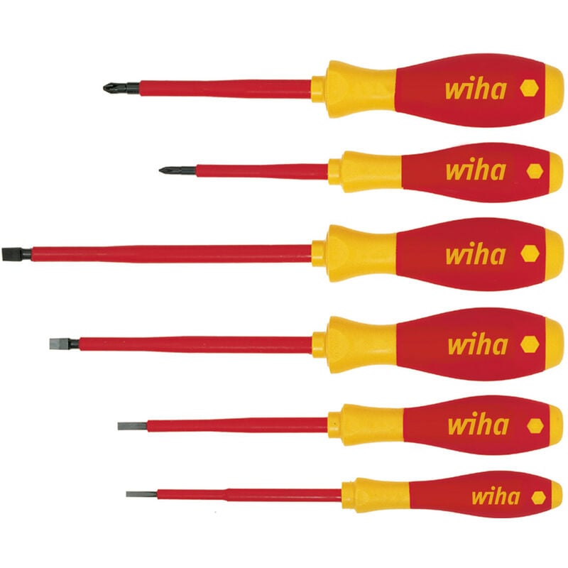 foto del prodotto wiha set di giravite softfinish electric a taglio, phillips, 6 pz. 00833 
