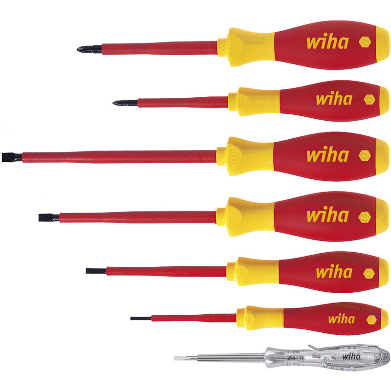 foto del prodotto wiha set di giravite softfinish electric a taglio, phillips, 7 pz. 00834 
