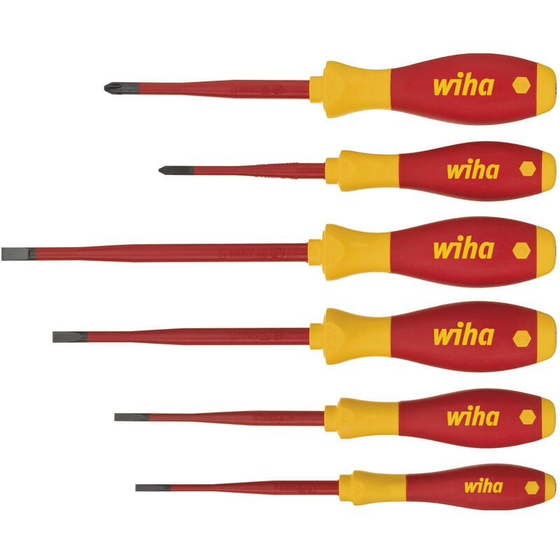 foto del prodotto wiha set di giravite softfinish electric slimfix a taglio, phillips, 6 pz. 35389