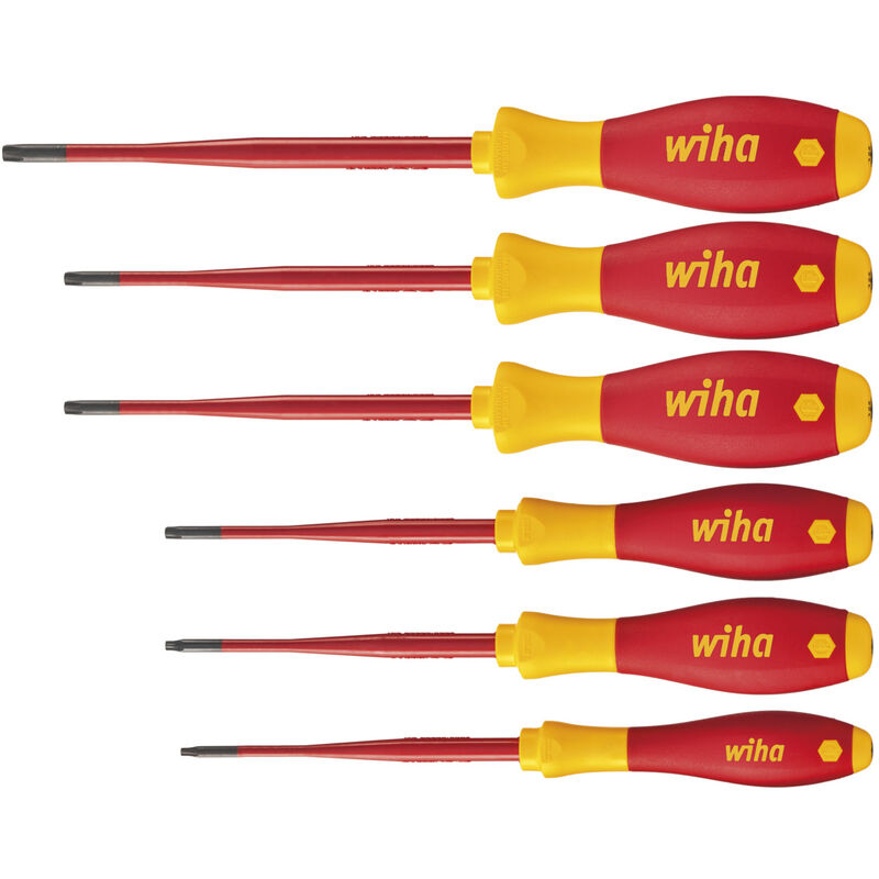 foto del prodotto wiha set di giravite softfinish electric slimfix torx tamper resistant con foro , 6 pz. 41245 