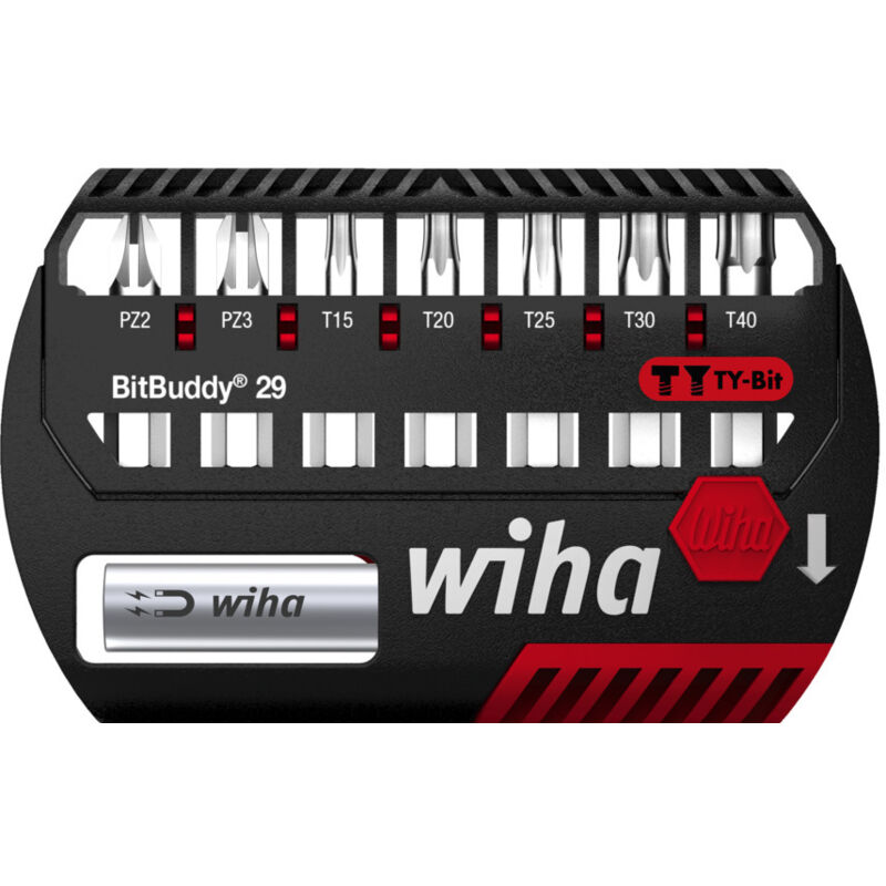 foto del prodotto wiha set di inserti bitbuddy inserto ty 29 mm pozidriv, torx , 8 pz., 1 4 c6,3 42139 