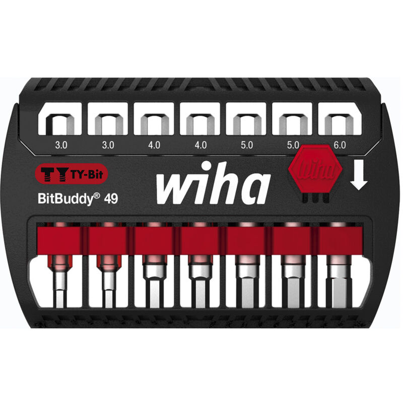 foto del prodotto wiha set di inserti bitbuddy inserto ty 49 mm esagonale, 7 pz., 1 4 e6,3 42114 