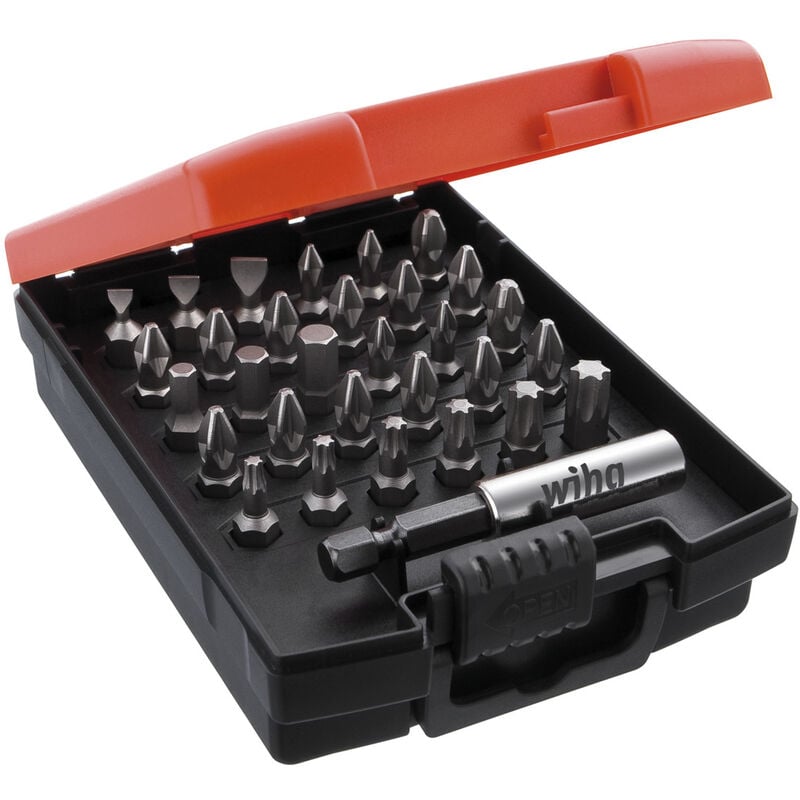 foto del prodotto wiha set di inserti standard 25 mm assortiti, 31 pz., 1 4 c6,3, in custodia 26252 