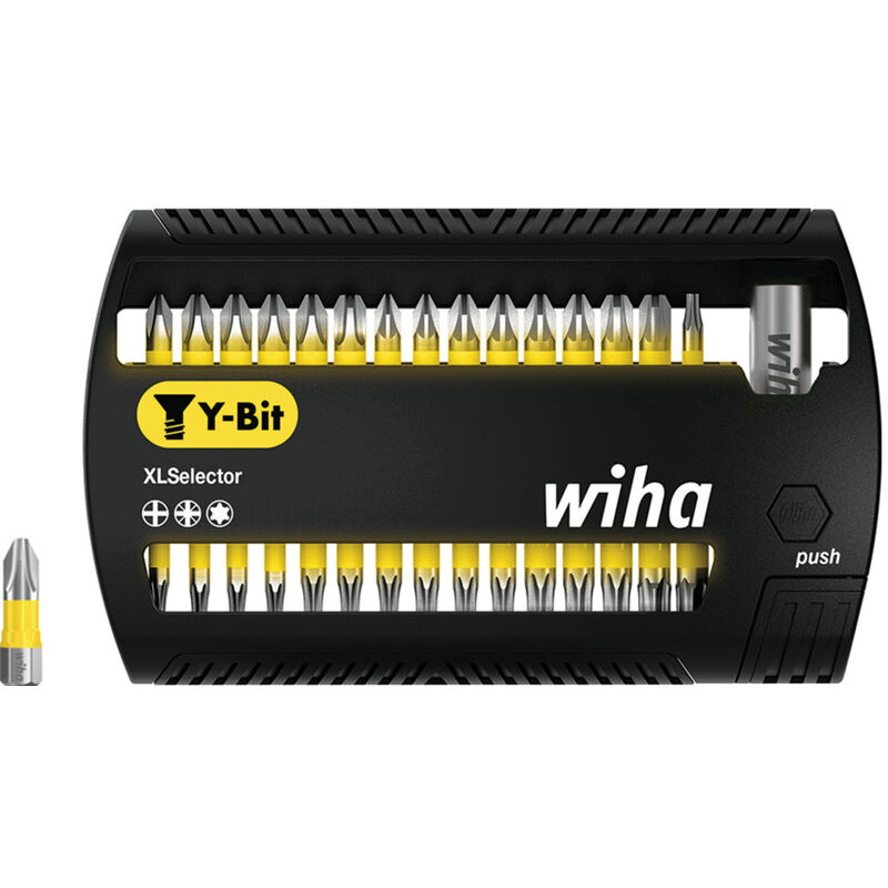 foto del prodotto wiha - set di inserti xlselector inserto y 25 mm phillips, pozidriv, torx 31 pz. 1 4' c6,3 41832
