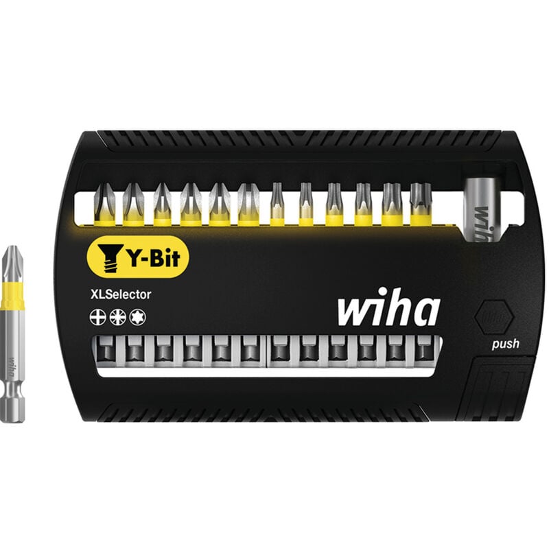foto del prodotto wiha set di inserti xlselector inserto y 50 mm phillips, pozidriv, torx 13 pz. 1 4 e6,3 41834 