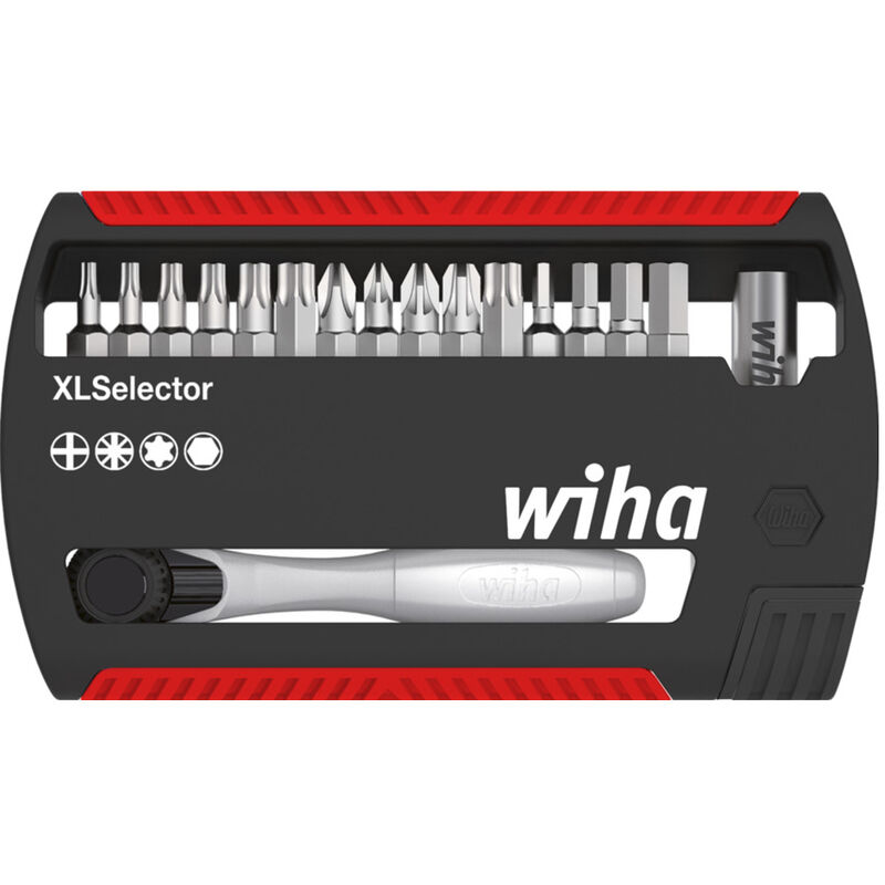 foto del prodotto wiha set di inserti xlselector standard 25 mm assortiti, 16 pz., con cricchetto per inserti 1 4 c6,3 36951 