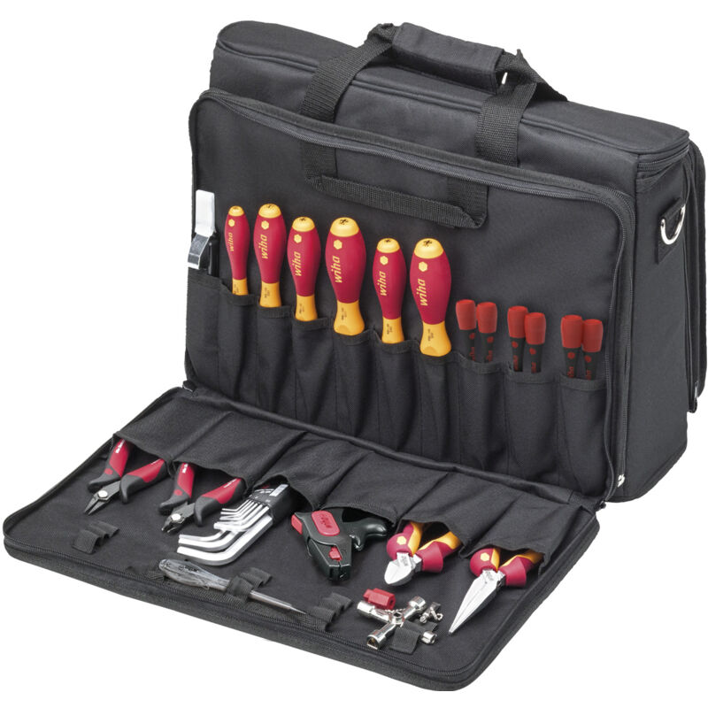 foto del prodotto wiha set di utensili da tecnico di assistenza assortiti, 30 pz., con borsa 43879 