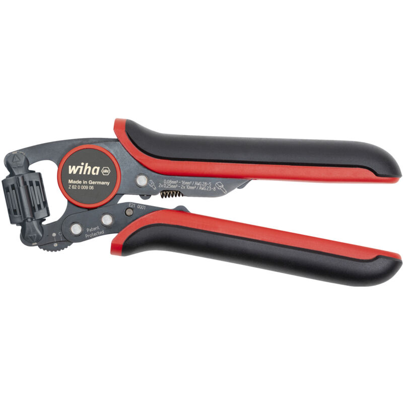 foto del prodotto wiha utensile di crimpatura automatico per terminali a pressatura quadrata con testa di crimpatura girevole 193 mm, 0.08 16 45223 
