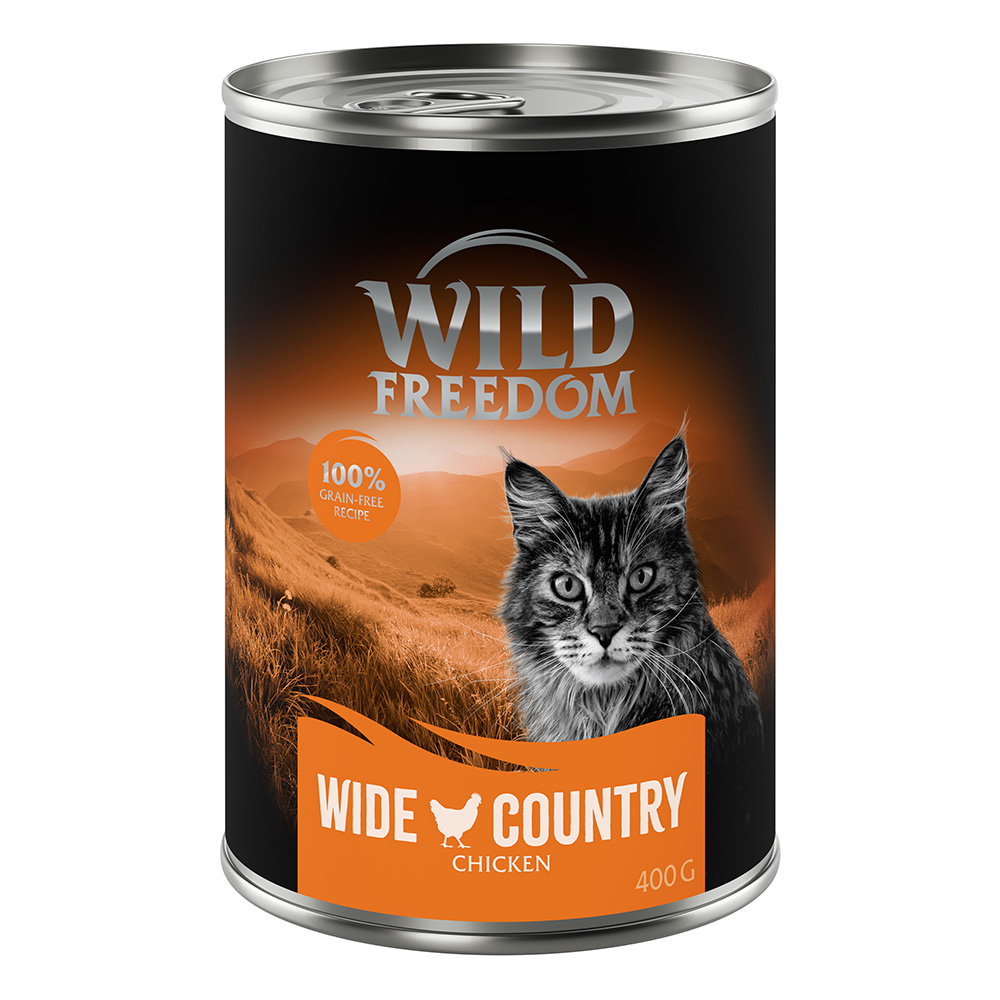 foto del prodotto wild freedom adult 6 x 400 g senza cereali umido per gatto wide country pollo puro
