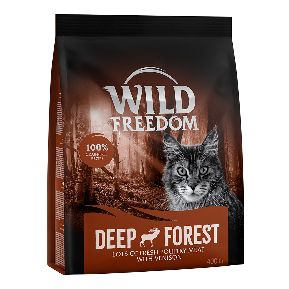 foto del prodotto wild freedom adult deep forest cervo senza cereali crocchette per gatti 400 g