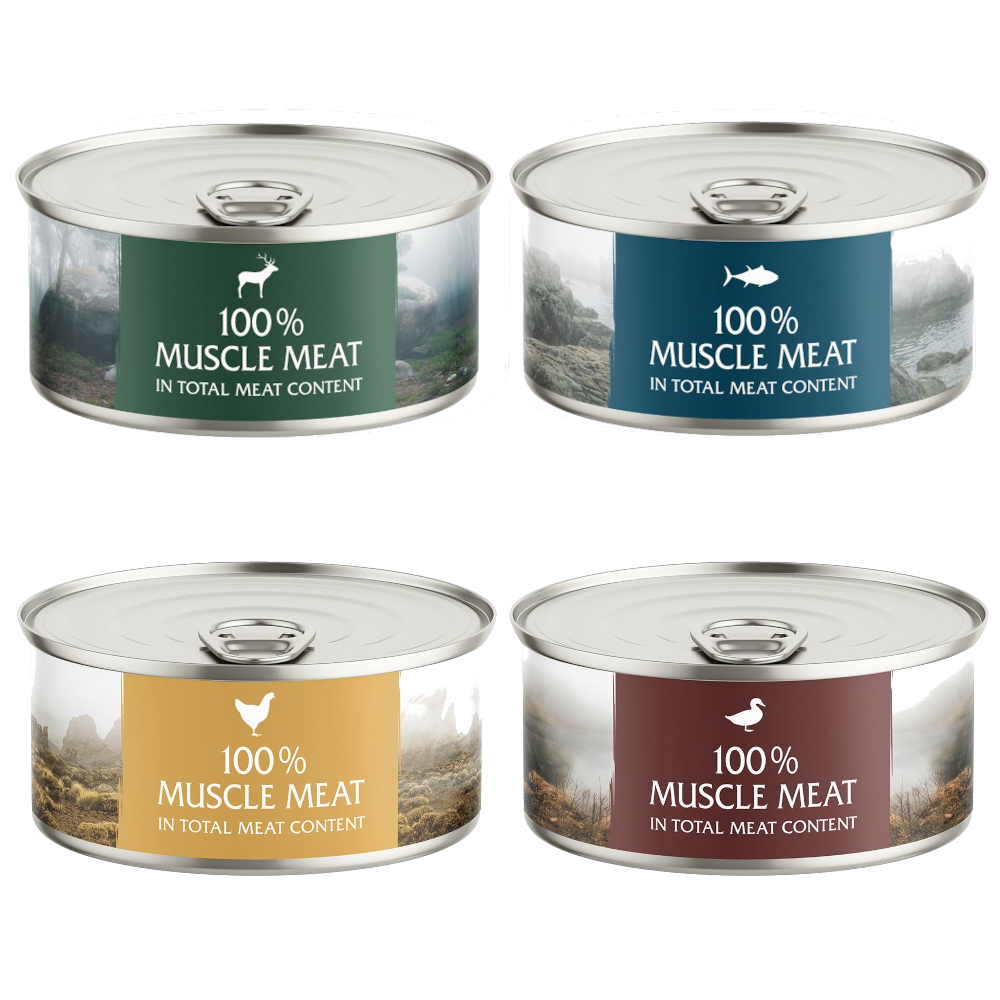 foto del prodotto wild freedom adult instinctive 6 x 70 g umido per gatto misty mountains mix 2x pollo, 1x anatra, 1x cervo, 2x tonno