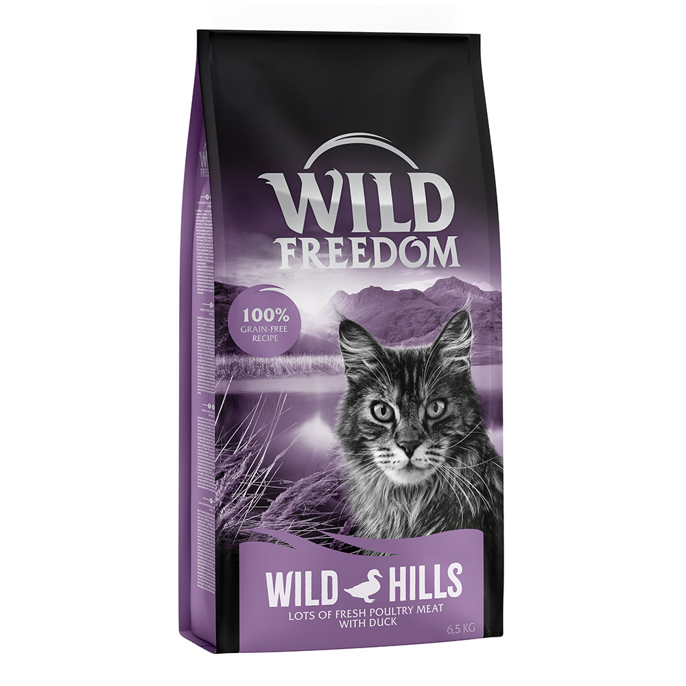 foto del prodotto wild freedom adult wild hills anatra senza cereali per gatti 6,5 kg