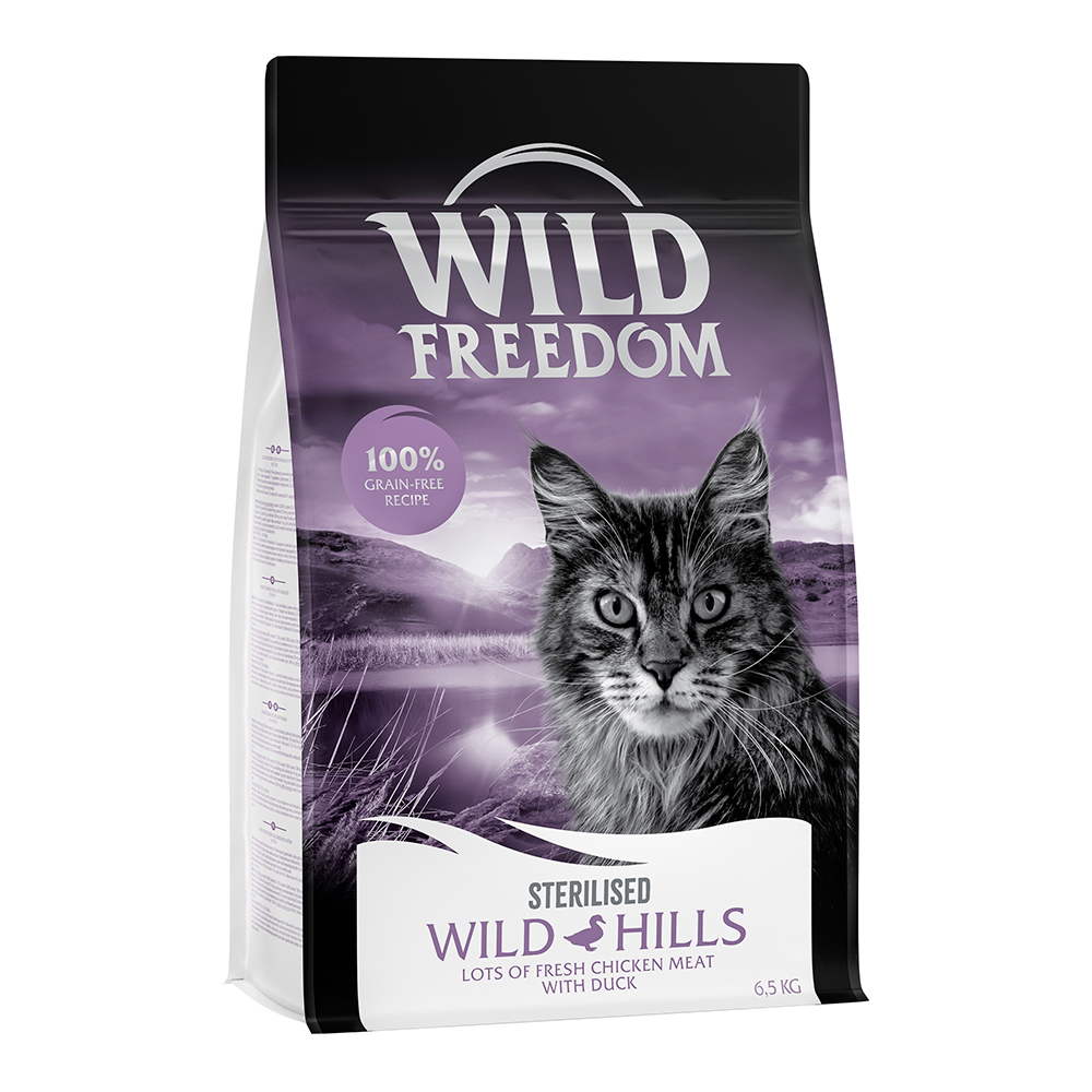 foto del prodotto wild freedom adult wild hills sterilised anatra senza cereali per gatti 6,5 kg