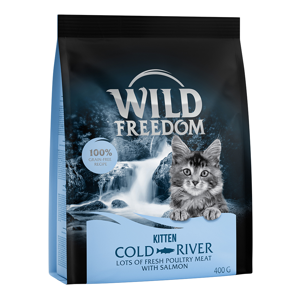 foto del prodotto wild freedom kitten cold river salmone senza cereali per gatti 400 g