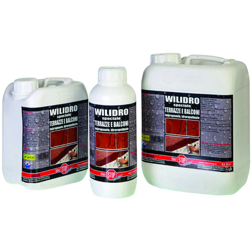 foto del prodotto wilidro impregnante protettivo idrorepellente per terrazze e balconi lt.2,5 in tanica