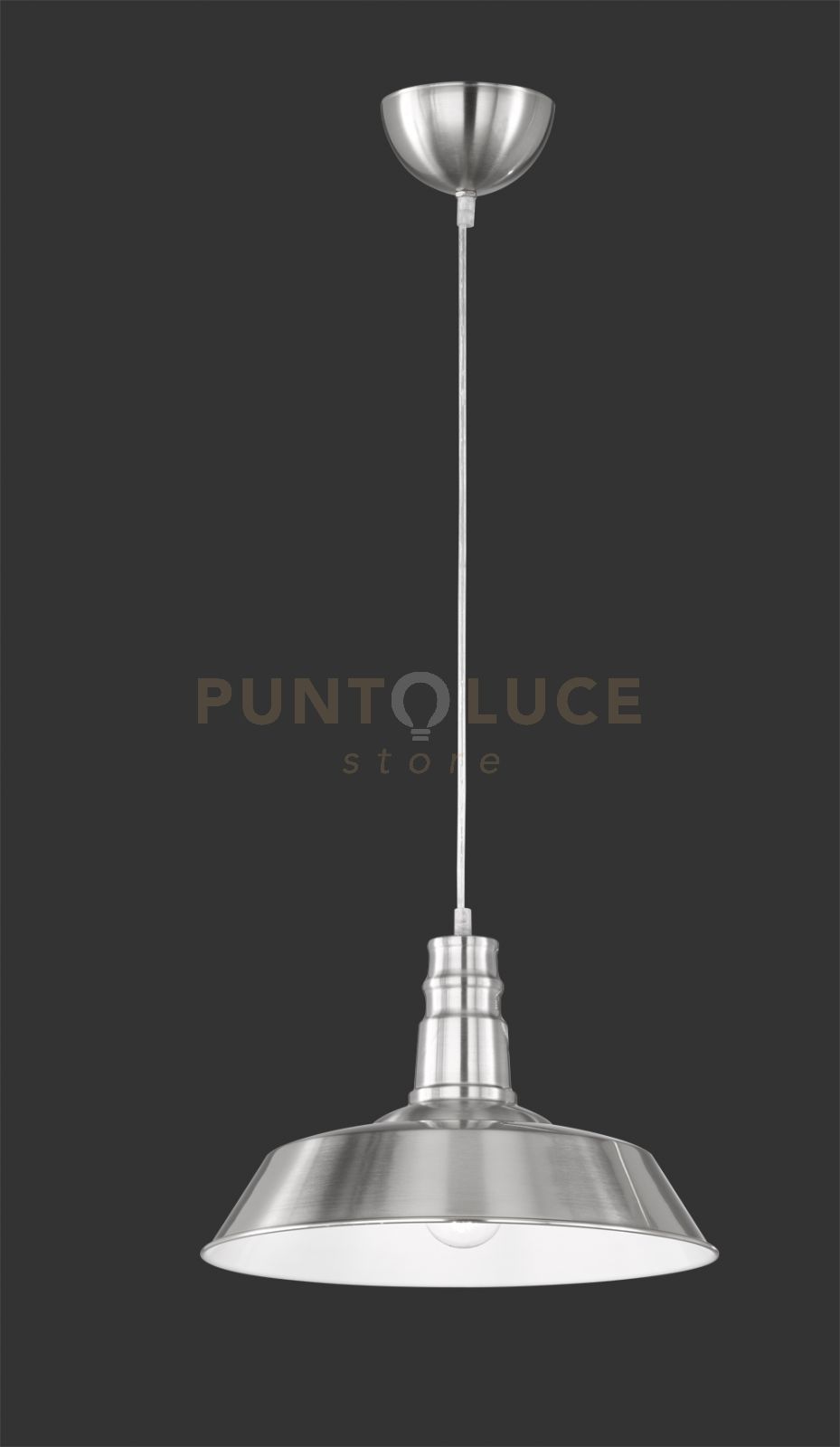 foto del prodotto will sospensione pagoda metallo acciaio satinato d. 36cm 1 luce attacco e27