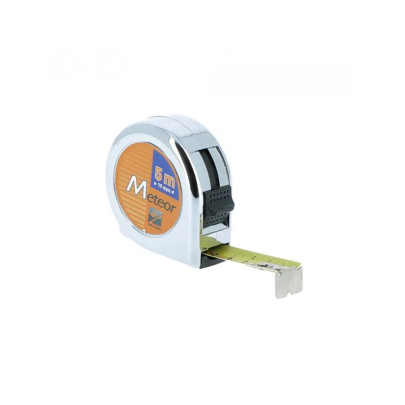 foto del prodotto wilmart metro a nastro meteor, abs cromo, 10m x 25mm