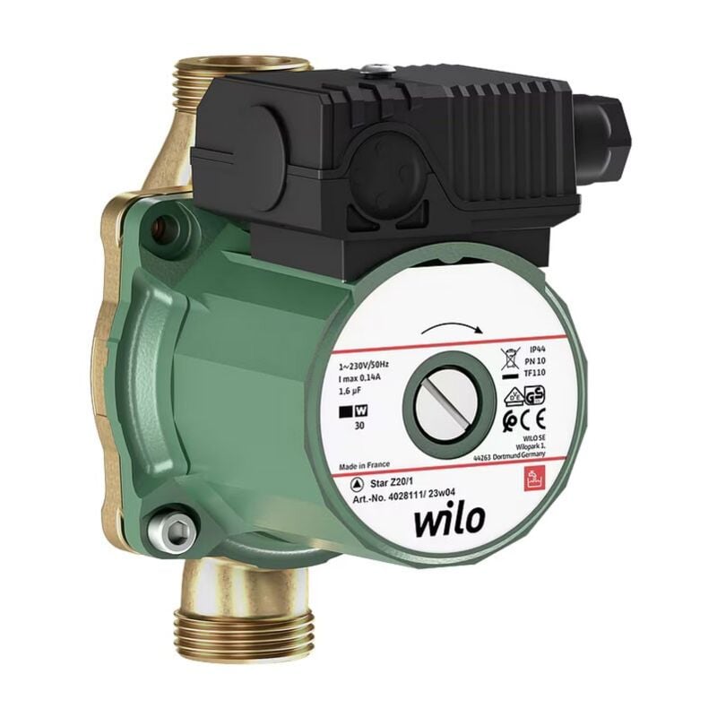 foto del prodotto wilo pompa a rotore bagnato star z 20 1 em circ. sing. 1 2 interasse 140 mm 4028111