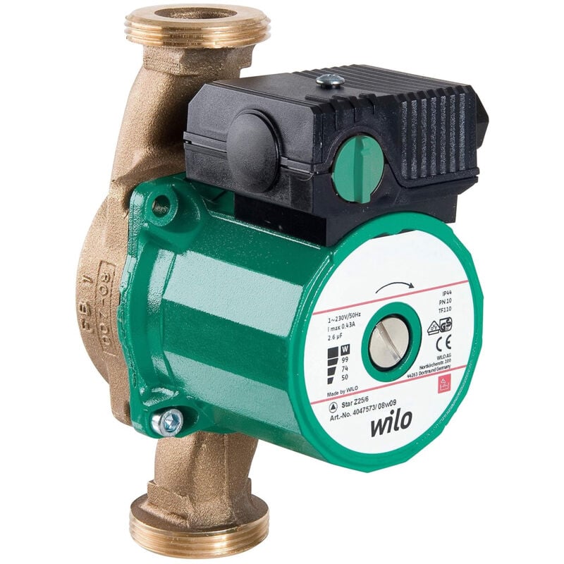 foto del prodotto wilo pompa di circolazione per acqua calda star z 25 2 em 46w 2700rpm