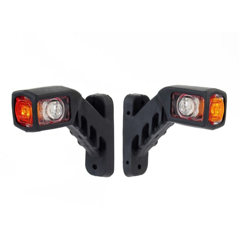 foto del prodotto wiltec 2x luci laterali 4 led 12v con 3 colori luci di posizione e ingombro per rimorchi camion