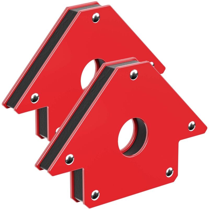 foto del prodotto wiltec - 2x magnete per saldatura con forza di tenuta di 32 kg, 190 x 120 x 26 mm, angolo di saldatura a 45°, 90° e 135°, tiene uniti i pezzi da saldare