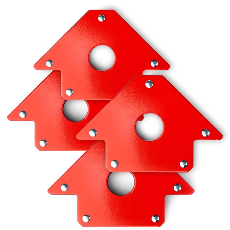 foto del prodotto wiltec 4x magnete per saldatura con forza di tenuta di 11 32 kg, dimensioni compatte, angolo di saldatura a 45 , 90 e 135 , tiene uniti i pezzi da