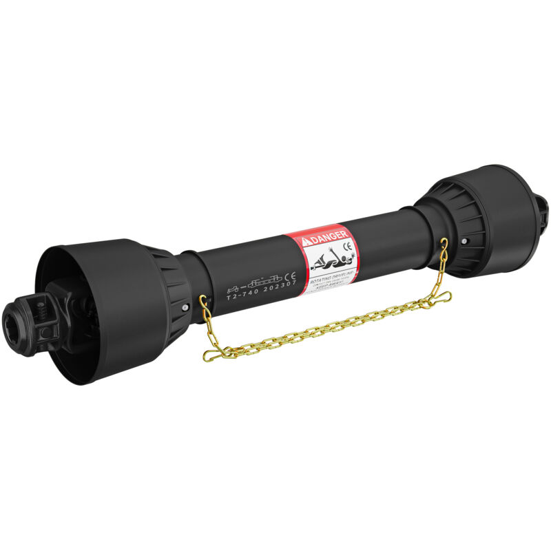 foto del prodotto wiltec albero cardanico t2 giunto 740mm 270nm 540rpm, 23kw 31cv , 2x 1 3 8 6 denti cardano agricolo
