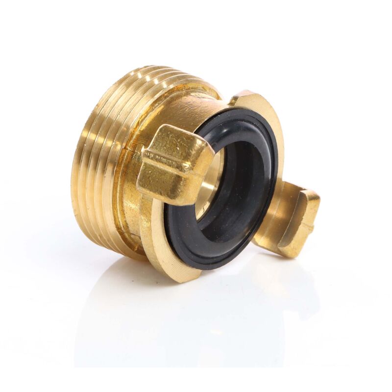 foto del prodotto wiltec boccola in ottone per tubo dell acqua da giardino raccordo rapido con filetto esterno dn32 1 1 4 