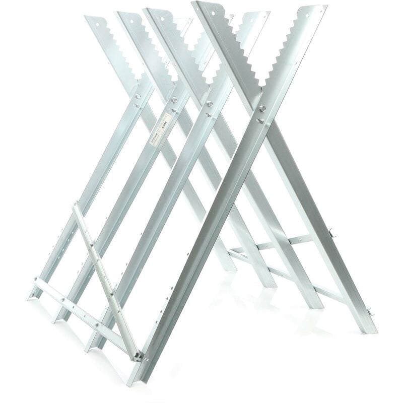 foto del prodotto wiltec cavalletto taglialegna pieghevole per sega con 4 supporti dentellati per tronchi max 100kg