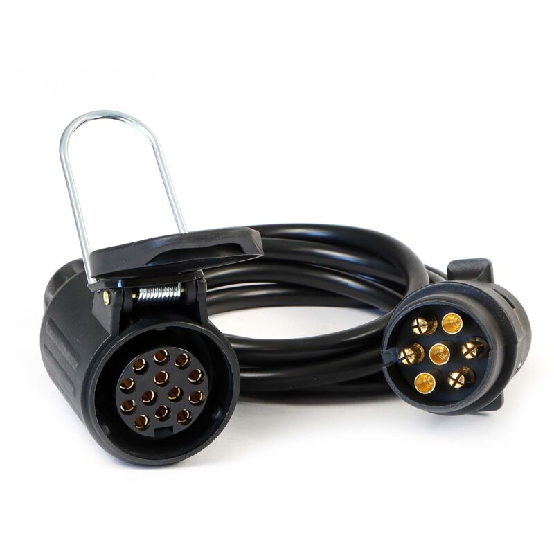foto del prodotto wiltec cavo di prolunga 3 m con spina 7 poli e presa 13 poli, in pvc impermeabile, per rimorchi roulotte caravan