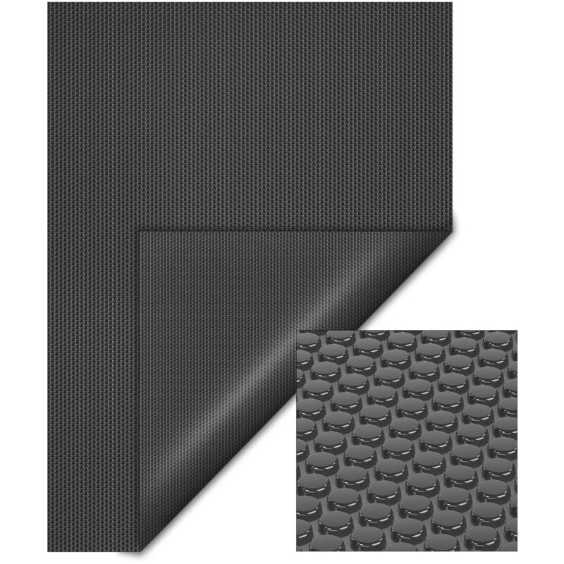 foto del prodotto wiltec copertura a bolle d aria per piscina rettangolare 5x8m nero protezione isotermica