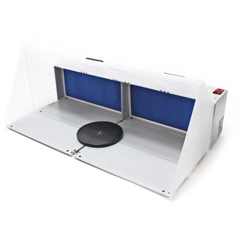 foto del prodotto wiltec doppia cabina di aspirazione per verniciatura ad aerografo 8m min aspiratore estrattore con filtro