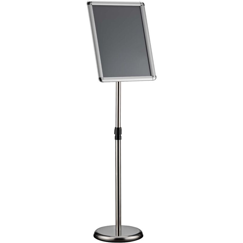 foto del prodotto wiltec espositore per poster, pubblicit , men in a3, altezza regolabile 88 138 cm, supporto per presentazioni, stand, piedistallo in alluminio e