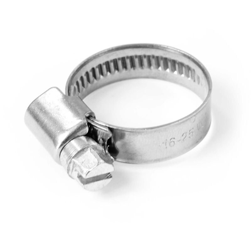 foto del prodotto wiltec fascetta stringitubo a vite senza fine acciaio w4 larghezza morsetto 9 mm, campo di serraggio 16 25 mm, morsetto di serraggio