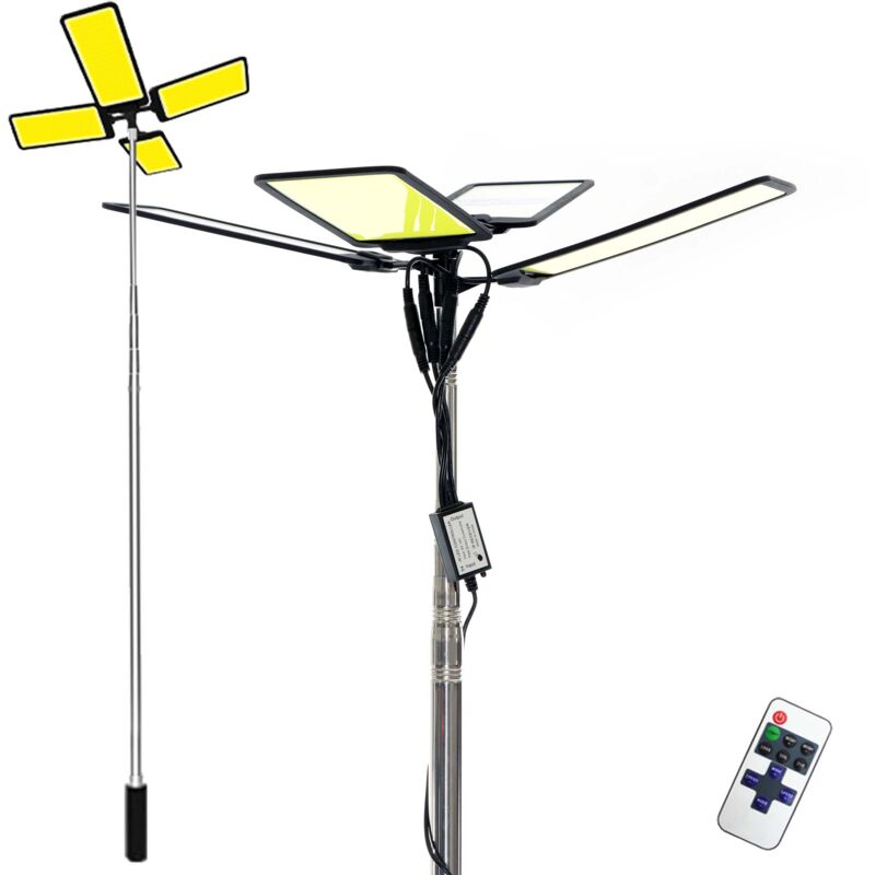 foto del prodotto wiltec lampada da campeggio led v2, estensibile 12v per illuminazione outdoor