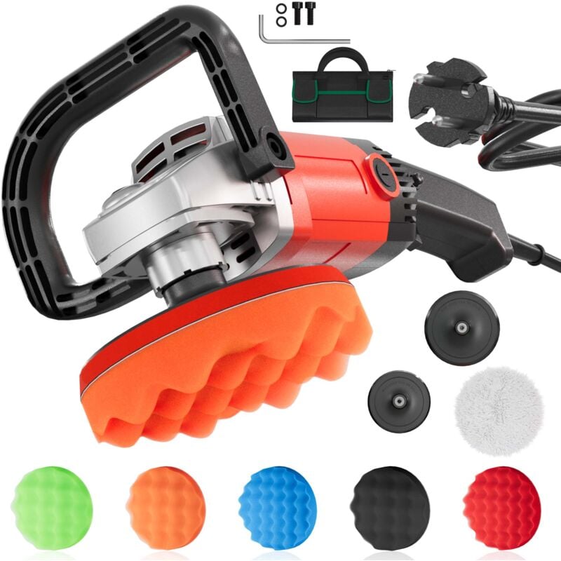 foto del prodotto wiltec lucidatrice 1200w con borsa levigatrice a 6 livelli fino a 3000rpm smerigliatrice rotativa