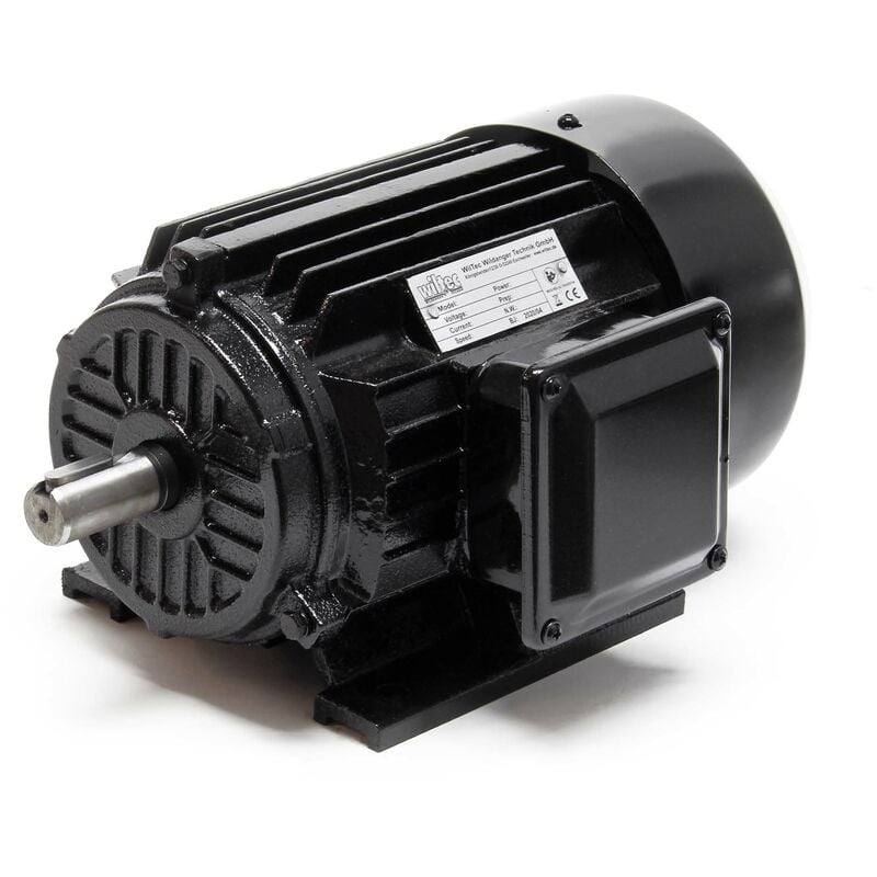foto del prodotto wiltec motore elettrico trifase asincrono, 400v, 2 poli 1,5 kw 2cv , avvolgimento in rame, montaggio b3