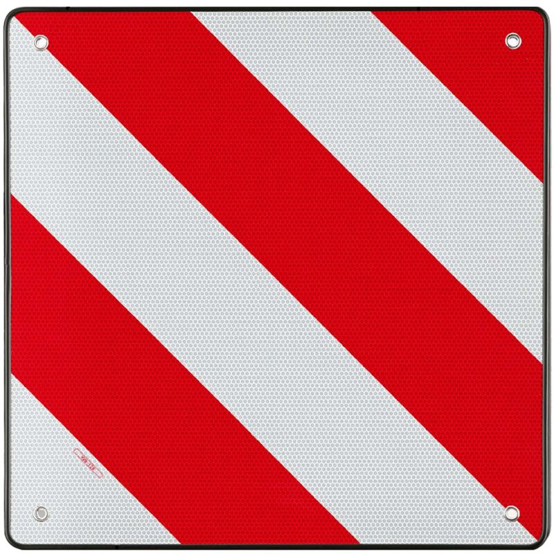 foto del prodotto wiltec pannello per carichi sporgenti spagna alluminio 500x500mm, riflettente, per portapacchi posteriore