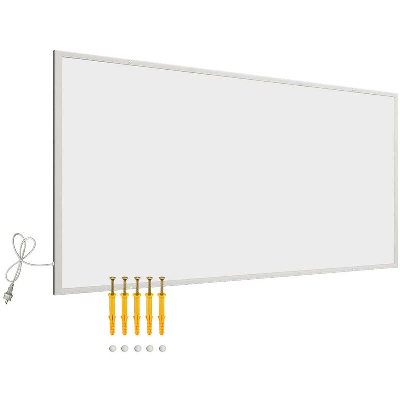foto del prodotto wiltec pannello radiante a infrarossi 1050w 1220x920x15 mm, pannello elettrico per riscaldamento ir